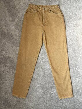 BonJour International Vintage Tapered Jeans High Waisted 29 Waist Mustard Retro